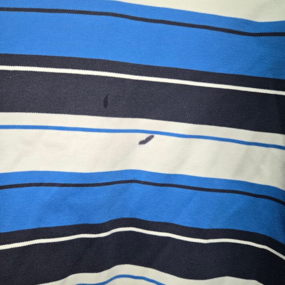 Tommy Hilfiger Striped Polo Shirt Large Blue White Classic Fit - Picture 9 of 11